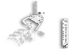 Goto diagram: BMW Classic Motorbike Model R 1200 GS 10 (0450,0460)( ECE ), Category 46.54 Luggage grid :: Diagram: 46_0867
