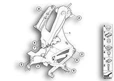 Goto diagram: BMW Classic Motorbike Model K 1300 S (0508,0509)( USA ), Category 46.63 Front panel carrier :: Diagram: 46_0884