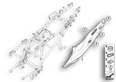Goto diagram: BMW Classic Motorbike Model R 1200 RT 10 (0430,0440)( ECE ), Category 46.63 Lateral trim panel rear :: Diagram: 46_0917