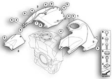 Goto diagram: BMW Classic Motorbike Model K 1300 R (0518,0519)( ECE ), Category 46.63 Covering fuel tank :: Diagram: 46_0962