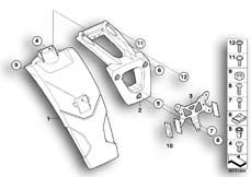 Goto diagram: BMW Classic Motorbike Model F 800 GT (0B03, 0B13)( ECE ), Category 46.62 Number plate carrier / spray guard :: Diagram: 46_1045