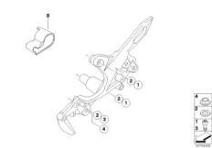Goto diagram: BMW Classic Motorbike Model F 800 R (0217,0227)( ECE ), Category 46.71 FOOTPEG PLATE/MOUNTING PARTS :: Diagram: 46_1212