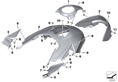Goto diagram: BMW Classic Motorbike Model S 1000 XR (0D23)( BRA ), Category 46.63 Panel, fuel tank :: Diagram: 46_1786