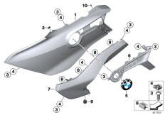 Goto diagram: BMW Classic Motorbike Model K 1600 GTL 17 (0F02, 0F12)( USA ), Category 46.63 Fairing side section, front :: Diagram: 46_1934
