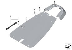Goto diagram: BMW Classic Motorbike Model F 650 GS 04 (0175,0185)( ECE ), Category 46.54 Supporting plate and cover f authorities :: Diagram: 46_1998