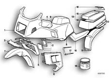 Goto diagram: BMW Classic Motorbike Model K 100 RT 84 (0504,0505,0514)( ECE ), Category 51.20 Painted parts 611 minzgrün-polizeiw. :: Diagram: 51_0077