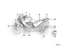 Goto diagram: BMW Classic Motorbike Model F 650 94 (0161)( ECE ), Category 51.20 Painted parts 698 limonengrün :: Diagram: 51_0169