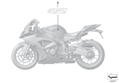 Goto diagram: BMW Classic Motorbike Model S 1000 RR 15 (0D10,0D21)( ECE ), Category 51.14 Label, fuel tank :: Diagram: 51_2415
