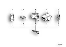Goto diagram: BMW Classic Motorbike Model R 100 R 91( ECE ), Category 51.15 SET OF LOCKS :: Diagram: 51_2450