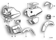 Goto diagram: BMW Classic Motorbike Model R45/N( ECE ), Category 51.20 Painted parts 603 minzgrün hell :: Diagram: 51_2475