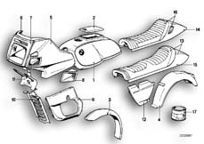Goto diagram: BMW Classic Motorbike Model R 60 TIC( ECE ), Category 51.20 PAINTED PARTS 590 AVUSSCHWARZ :: Diagram: 51_2514