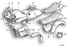 Goto diagram: BMW Classic Motorbike Model R 80, R 80 /7( ECE ), Category 51.20 PAINTED PARTS 534 ORANGE :: Diagram: 51_2522