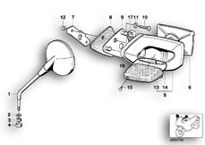 Goto diagram: BMW Classic Motorbike Model K 100 83 (0501,0511)( USA ), Category 51.10 Mirror :: Diagram: 51_2627