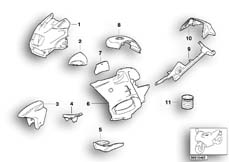 Goto diagram: BMW Classic Motorbike Model R 1100 RT 96 (0413,0418)( ECE ), Category 51.20 Painted parts 755 saphirblau :: Diagram: 51_3702