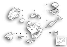 Goto diagram: BMW Classic Motorbike Model R 1100 RT 96 (0413,0418)( USA ), Category 51.20 Painted parts 753 Alpinweiss/Nachtschw :: Diagram: 51_3854