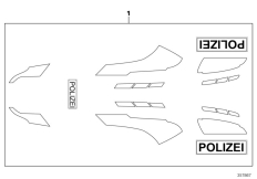 Goto diagram: BMW Classic Motorbike Model G 650 GS 09 (0178,0179)( USA ), Category 51.14 Government authorities sticker :: Diagram: 51_4021
