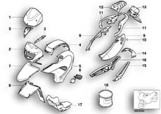 Goto diagram: BMW Classic Motorbike Model F 650 GS 00 (0172,0182)( ECE ), Category 51.20 Painted parts, 715 tiefschwarz :: Diagram: 51_4037