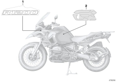 Goto diagram: BMW Classic Motorbike Model R 1200 GS Adve. (0A22)( BRA ), Category 51.14 Stick-on label :: Diagram: 51_4341