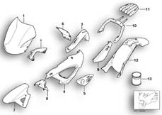 Goto diagram: BMW Classic Motorbike Model F 650 CS 04 (0177,0187)( ECE ), Category 51.20 Painted parts M839 Titansilber :: Diagram: 51_4805
