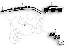 Goto diagram: BMW Classic Motorbike Model F 650 GS 00 (0172,0182)( ECE ), Category 51.05 Sticker, Gelb 2/Titansilber 2 :: Diagram: 51_4977