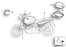 Goto diagram: BMW Classic Motorbike Model R 850 R 02 (0428)( ECE ), Category 51.20 Painted parts 764 titansilber :: Diagram: 51_5487