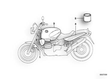 Goto diagram: BMW Classic Motorbike Model R 850 R 02 (0428)( ECE ), Category 51.20 Painted parts 764 titansilber :: Diagram: 51_5827