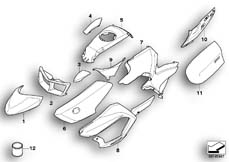 Goto diagram: BMW Classic Motorbike Model R 1200 RT 05 (0368,0388)( ECE ), Category 51.20 Painted parts 933 granite-grey :: Diagram: 51_5946