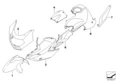 Goto diagram: BMW Classic Motorbike Model K 1200 R Sport (0585,0595)( ECE ), Category 51.20 Primed parts :: Diagram: 51_6982