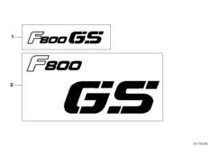 Goto diagram: BMW Classic Motorbike Model F 800 GS 08 (0219,0229)( ECE ), Category 51.14 Lettering :: Diagram: 51_7136