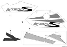 Goto diagram: BMW Classic Motorbike Model K 1300 S (0508,0509)( ECE ), Category 51.14 Stick-on label :: Diagram: 51_7550