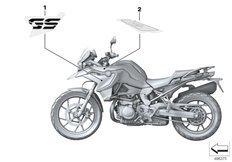 Goto diagram: BMW Classic Motorbike Model F 750 GS (0B08, 0B18)( ECE ), Category 51.14 Stick-on label :: Diagram: 51_8138