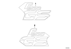 Goto diagram: BMW Classic Motorbike Model F 800 GS 13 (0B02, 0B12)( USA ), Category 51.14 Lettering :: Diagram: 51_8957