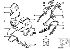 Goto diagram: BMW Classic Motorbike Model F 650 GS 00 (0172,0182)( ECE ), Category 51.20 Primed parts :: Diagram: 51_9072