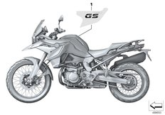 Goto diagram: BMW Classic Motorbike Model F 850 GS (0B29)( BRA ), Category 51.14 Stick-on label :: Diagram: 51_9215