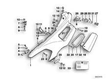Goto diagram: BMW Classic Motorbike Model K 1 (0525,0535)( USA ), Category 52.10 TAIL TRIM :: Diagram: 52_1024