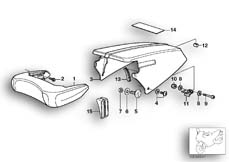 Goto diagram: BMW Classic Motorbike Model K 1 (0525,0535)( USA ), Category 52.05 Seat bench :: Diagram: 52_1025