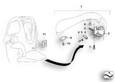 Goto diagram: BMW Classic Motorbike Model C1 (0191)( ECE ), Category 52.53 Pillion-passenger seat :: Diagram: 52_2779