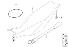 Goto diagram: BMW Classic Motorbike Model G 650 Xcountry 07 (0164,0194)( ECE ), Category 52.53 Seat bench :: Diagram: 52_3383