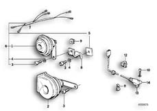 Goto diagram: BMW Classic Motorbike Model K 100 RS 83 (0502,0503,0513)( USA ), Category 61.35 Horn :: Diagram: 61S0971