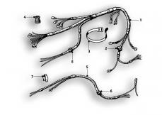 Goto diagram: BMW Classic Motorbike Model R27( ECE ), Category 61.05 Wiring harness :: Diagram: 61_1201