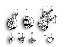 Goto diagram: BMW Classic Motorbike Model R25( ECE ), Category 61.35 Horn :: Diagram: 61_1209