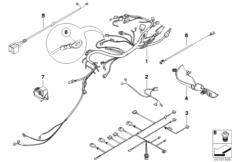 Goto diagram: BMW Classic Motorbike Model K 1300 S (0508,0509)( USA ), Category 61.11 Main wrng.harness/Tail part wrng.harness :: Diagram: 61_2464