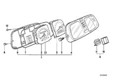 Goto diagram: BMW Classic Motorbike Model K 1 (0525,0535)( USA ), Category 62.05 Instruments :: Diagram: 62S0230