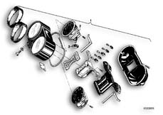 Goto diagram: BMW Classic Motorbike Model R 80, R 80 /7( ECE ), Category 62.05 Instrument cluster :: Diagram: 62_0221