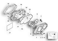 Goto diagram: BMW Classic Motorbike Model R 1100 S 98 (0422,0432)( USA ), Category 62.11 INSTRUMENTS COMBINAT-.SINGLE COMPONENTS :: Diagram: 62_0384