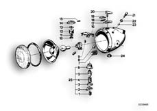 Goto diagram: BMW Classic Motorbike Model R60/5( ECE ), Category 63.05 Headlight installation parts :: Diagram: 63_0340