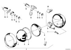 Goto diagram: BMW Classic Motorbike Model R75/5( ECE ), Category 63.20 Signalling light :: Diagram: 63_0344