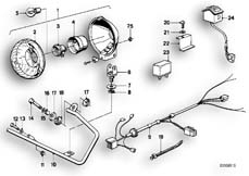 Goto diagram: BMW Classic Motorbike Model R65T( ECE ), Category 63.20 Signalling light - ULO :: Diagram: 63_0359