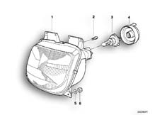 Goto diagram: BMW Classic Motorbike Model R 1100 RT 96 (0413,0418)( USA ), Category 63.12 Headlight :: Diagram: 63_0405