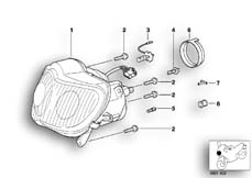 Goto diagram: BMW Classic Motorbike Model R 1100 S 98 (0422,0432)( USA ), Category 63.12 Headlight :: Diagram: 63_0477